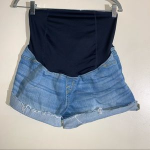 Isabel Maternity Midi Jean Shorts Size 4